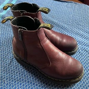 Dark Red Dr Martin boots